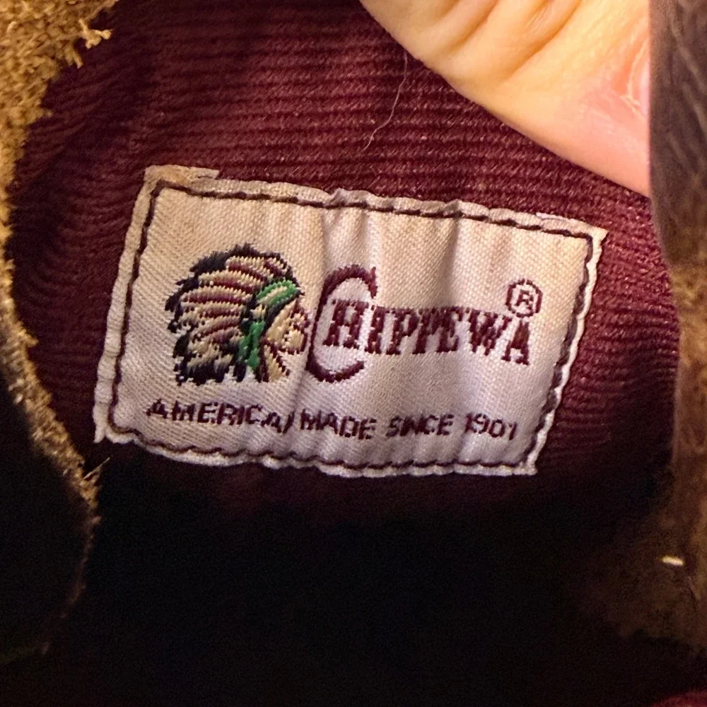 VTG Chippewa Crazy Horse Logger Boots Steel Toe Super 11 EEE 3E USA Made 25485